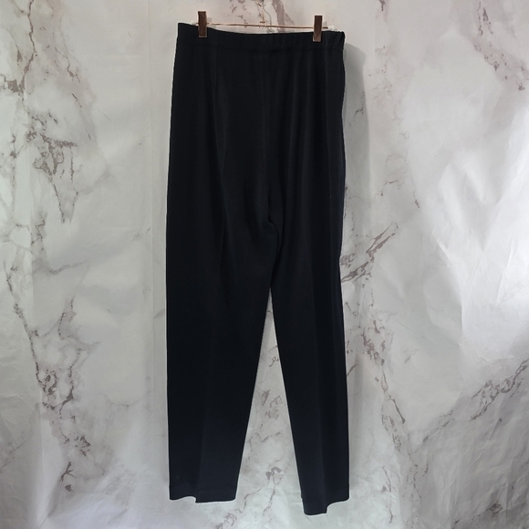 Exclusively Misook Pants Womens Medium Black High Rise Acryllic Dress Pull On - Picture 5 of 10